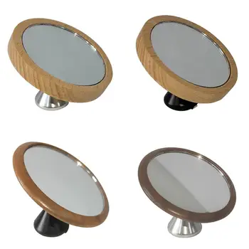 1/2PCS Nešiojamas kavos vizualinio stebėjimo veidrodis medžio masyvas su magnetiniu pagrindu Lengvai valomas espreso šūvio veidrodis 360 laipsnių 4