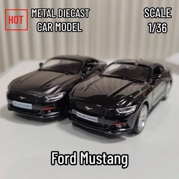 1:36 Automobilio modelis Ford Mustang Scale Metal Diecast kopija Home Office Miniatiūrinis menas Transporto priemonės hobis Dekoravimas Kid Boy Žaislas