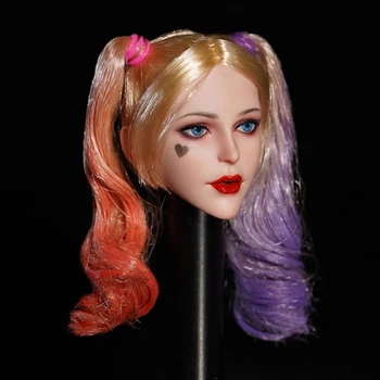 1:6 Mastelio modelis Moters klouno galvos skulptūra Žaislinės galvos drožyba Galvos žaidimas Džokeris Karalienė tinka 12 colių veiksmo figūrėlių kūno kolekcijai 0