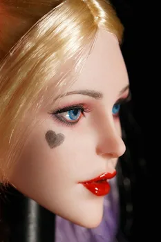 1:6 Mastelio modelis Moters klouno galvos skulptūra Žaislinės galvos drožyba Galvos žaidimas Džokeris Karalienė tinka 12 colių veiksmo figūrėlių kūno kolekcijai 5