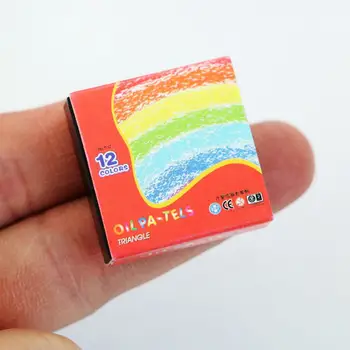 1 Dėžutė Subtilus miniatiūrinis pieštukas Plastikinis lėlių namelis Pieštukas Neblunkantis Mikro peizažas Mažytis lėlių namelis Spalvingas pieštukų nuotraukų rekvizitas