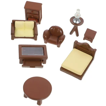 1 Komplektas Namas Mini baldų dekoravimas Miniatiūrinis lėlių namelio baldų modelis Lėlių namelio aksesuarai