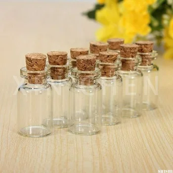 10 PCS Mini stikliniai laikymo buteliukai Tušti skaidrūs maži buteliukai Eterinio aliejaus aromaterapijos indas su kamščiais 0,5/1/1,5/2/2,5/5 ML 5