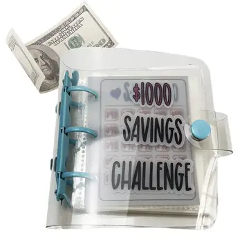 100 Vokai Biudžeto segtuvas Nešiojamas taupymas Iššūkiai Knyga ir biudžeto planavimo priemonė Pinigų vokai gryniesiems pinigams su 25 kišenių taupymu