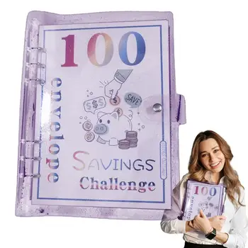 100 Vokai Pinigų taupymo iššūkis Pinigų taupymas Segtuvas Biudžeto segtuvas Iššūkis Segtuvas Taupymas Knygų pinigų iššūkis Segtuvas