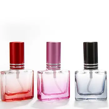 10ML Roll On dispensing small perfume bottle cosmetic color gradient kvadratinis stiklinis buteliukas 200vnt/lot
