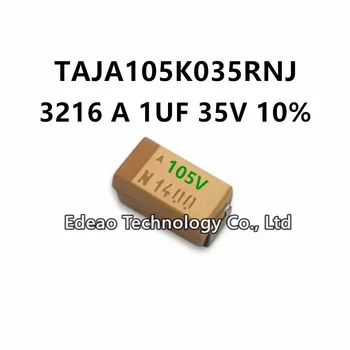 10Pcs/LOT NEW A-Type 3216A/1206 1UF 35V ±10% Žymėjimas:105V TAJA105K035RNJ SMD tantalo kondensatorius