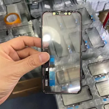 10vnt Zhenghai Original LCD Touch Digitizer Sensor stiklas su rėmeliu + OCA klijai, skirtas iPhone X XS XR 11 12 ekrano dangtelio remontas