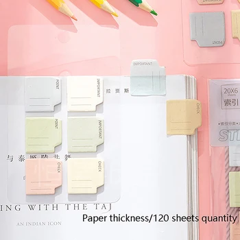 120Sheets/Set Six Color Suit Sticky Index Note Post Lipduko žymelė darbų sąrašui mokyklos kūrybinių kanceliarinių prekių biuro pranešimo pastaba 2