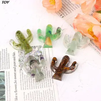 1PC Krištolinis kaktusas Ornamentas Gyvūnų amatai Mažos figūrėlės Mikro kraštovaizdžio dekoravimas Lėlių namelis Miniatiūrinis žaislas 5