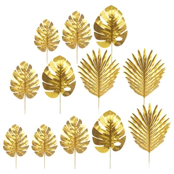 20 vnt Dirbtiniai imituoti lapai Vaza Tropinių lapų plastiko modeliavimas Augalų dekoras