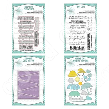 2023 Naujas skėtis Orų priedas Gnome pjovimo štampai ir antspaudai Iškarpų knygos dienoraščio dekoravimo reljefo šablonas 