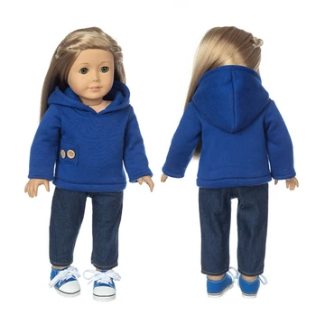 2023 Vilnos kostiumas, tinkantis Amerikos mergaičių lėlių drabužiams 18 colių lėlė, Kalėdų mergaitės dovana (parduoti tik drabužius) 3