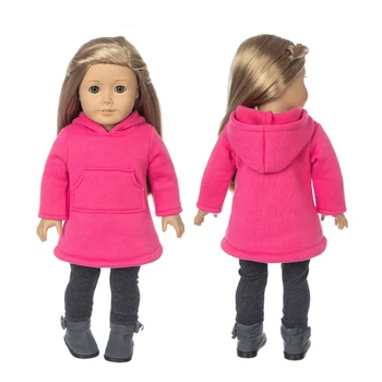 2023 Vilnos kostiumas, tinkantis Amerikos mergaičių lėlių drabužiams 18 colių lėlė, Kalėdų mergaitės dovana (parduoti tik drabužius) 4
