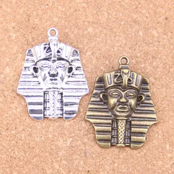 20vnt Charms Egipto karalius Tut Tutankhamen 36x28mm antikvariniai pakabukai,senoviniai Tibeto sidabro papuošalai,pasidaryk pats apyrankių vėriniams