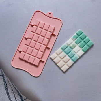 24 Skylės kvadrato šokolado silikono forma 