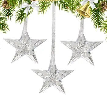2D Akrilo eglutės pakabukas Snaigės Kalėdinės snaigės papuošalai atspindi gražią lengvą dovaną šeimos draugams