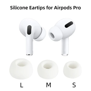 2Pairs Silikoninis dangtelis Airpods Pro ausų pagalvėlės Airpods Ausinių antgaliai Airpods Pro ausinių priedai S-M-L 3 dydis