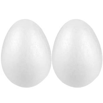 2vnt Balti putų kiaušiniai Kietas modeliavimas Polistireninis putų kiaušinių rutulys 