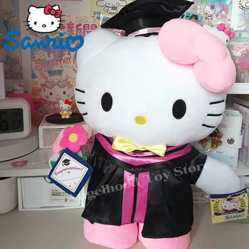 35cm Sanrio Anime Plush Cinnamoroll My Melody Kuromi Hello Kitty Graduation Plushie Doll Kawaii Soft Stuffed Animal Kids Gift
