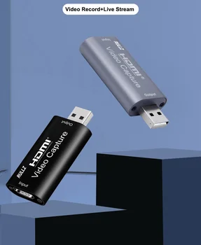 4K HDMI į USB 2.0 garso vaizdo įrašymo dėžutė 1080p vaizdo įrašymo plokštė, skirta PS4 perjungti žaidimą Tiesioginė transliacija HD fotoaparatas DVD įrašymo įrenginys