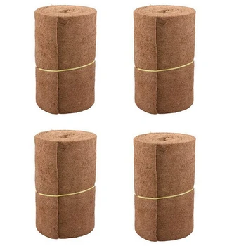 4X Liner Bulk Roll 0.5Mx1m Flowerpot Kokosų palmių kilimas sieniniams pakabinamiems krepšiams Sodo reikmenys