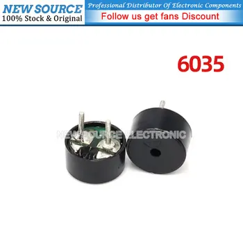5vnt HC-6035 Mini pasyvus garsinis signalas AC 1.5V-3V 6*3.5mm 6x3.5mm Pjezo garsiniai signalai Arduino pasidaryk pats elektroninis