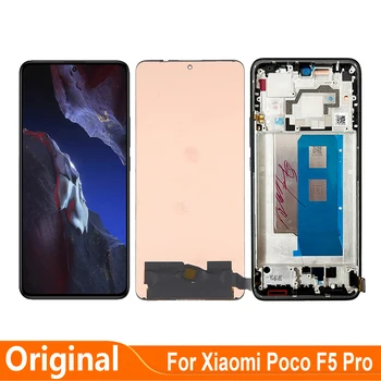 6.67'' AMOLED originalas, skirtas Xiaomi Poco F5 Pro 23013PC75G LCD ekrano jutiklinio ekrano skaitmeninimo įrenginio surinkimui