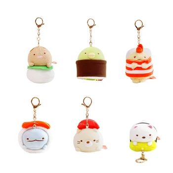 9CM Mielas animacinis filmas Anime Sumikkogurashi Plush Toy Sushi serija Sumikko gyvūnai Minkštas įdarytas pliušinis pakabukas Žaislų mergaičių atostogų dovana