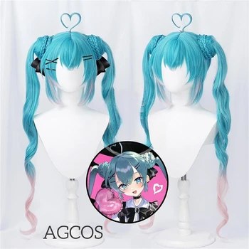 AGCOS Miku New Cosplay Wig Woman Christmas Roleplay Hair Cos Wigs