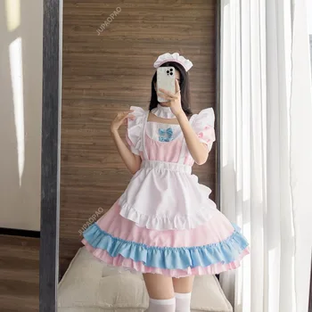 Anime Cosplay tarnaitės suknelė Maxi dydis Rožinė mėlyna apranga Moteriški Kawaii Lolita moksleivė Saldi dovana Fėja Apatinis trikotažas Suknelė Cosplay 1