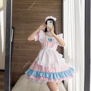 Anime Cosplay tarnaitės suknelė Maxi dydis Rožinė mėlyna apranga Moteriški Kawaii Lolita moksleivė Saldi dovana Fėja Apatinis trikotažas Suknelė Cosplay 2