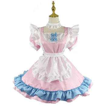 Anime Cosplay tarnaitės suknelė Maxi dydis Rožinė mėlyna apranga Moteriški Kawaii Lolita moksleivė Saldi dovana Fėja Apatinis trikotažas Suknelė Cosplay 4