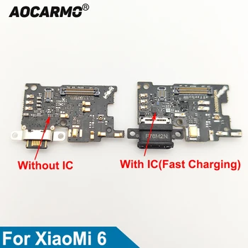 Aocarmo USB įkrovimo prievadas XiaoMi 6 Mi6 jungties įkroviklio kištuko mikrofono mikrofono remonto daliai