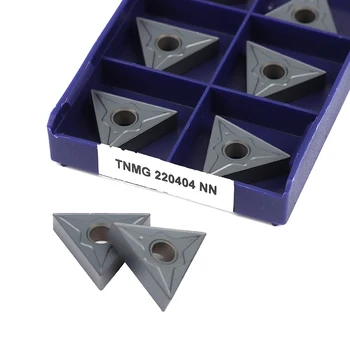Aukštos kokybės originalūs TNMG220404 TNMG220408 NN LT10 Išorinis tekinimo įrankis PVD karbido įdėklai Nerūdijančio plieno CNC tekinimo staklės įrankiui