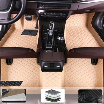 Automobiliniai grindų kilimėliai Mazda MX-5 2009-2011 2012 2013 2014 2015 Custom Auto Foot Pads Leather Waterproof Carpet Interjero aksesuarai