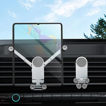 Automobilinis telefono laikiklis, skirtas Samsung Galaxy Z Fold 3 2 S21 S20 iPhone Mini iPad Car Air Vent Phone Stand Auto Gravity GPS Mount