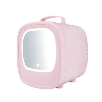Automobilinis šaldytuvas mini 6L mažas grožis su lengvu šaldytuvu makiažo veidrodis buitinė veido kaukė šviežiai laikomas šaldytuvas