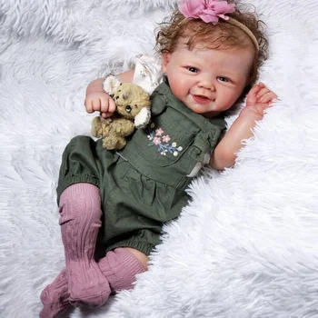 Bebê atgimusios lėlės 45CM Vivienne nutapė naujagimio lėlę su įsišaknijusiais plaukais Žaislai vaikams Muñecas Reborn Reales para niñas