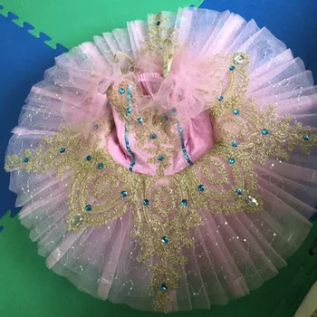 Blizgantis baletas Tutus suknelė vaikai Gulbių ežeras Baleto šokiai Kostiumai drabužiai profesionalios merginos tutu suknelė šokis Apranga 2