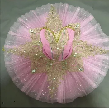 Blizgantis baletas Tutus suknelė vaikai Gulbių ežeras Baleto šokiai Kostiumai drabužiai profesionalios merginos tutu suknelė šokis Apranga 3