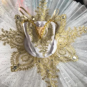Blizgantis baletas Tutus suknelė vaikai Gulbių ežeras Baleto šokiai Kostiumai drabužiai profesionalios merginos tutu suknelė šokis Apranga 5