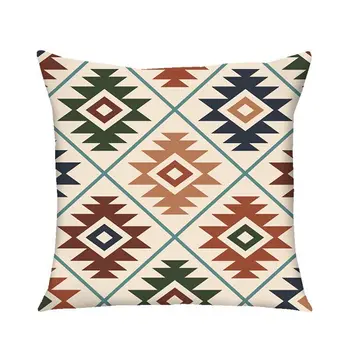 Bohemijos indiškas indiškas pagalvės dėklas Etninis pagalvės užvalkalas Dekoratyvinė pagalvėlė elegantiškai sofai Lova Kėdės pagalvės užvalkalas 45x45 kvadratinis namų dekoras 1
