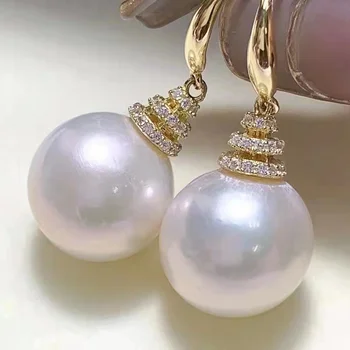 CAOSHI prašmatnūs imituoti perlų lašų auskarai moteriškiems vestuvių vakarėliams aksesuarai su puikiu cirkoniu Puiki dovana panelei