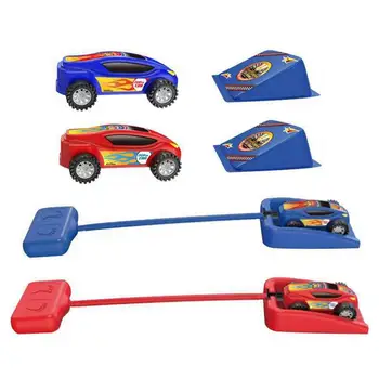 Car Rocket Launcher for Kids Super Catapult Car Racers Apima 2 automobilius 2 paleidimo įrenginius Lauko žaidimai Žaislai 2 Oro varomi automobiliai Super