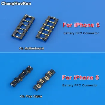 ChengHaoRan 1Piece FPC įkroviklio akumuliatoriaus jungties kištuko spaustukas ant pagrindinės plokštės lankstus laidas, skirtas iPhone 5 5G
