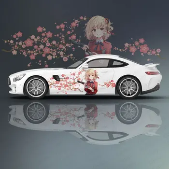 Custom Anime Lycoris Recoil Automobilio lipdukas Decal Hood Door Kėbulas Vinilo lipdukas Grafinis įvyniojimas Naujas automobilio lipdukas Dekoravimo priedai