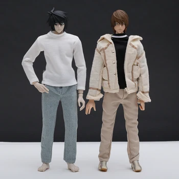 Death Note L / Light Yagami Real Clothes Version 1/6 Anime Figurine Collectile Action Figūrėlės žaislas