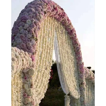 Dirbtinis šilkas Wisteria Vynmedis Kabančios gėlės Girlianda Namai Lauko vestuvės Arka Sodo sienų dekoras,10 pakuotė (balta) 5