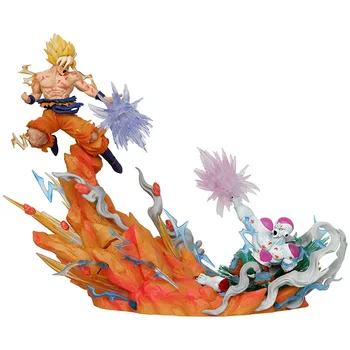 Dragon Ball Sky Top Wcf Goku VS Frieza Shock Wave Gk Veiksmo figūrėlės Stalas Kolekcinis anime modelis Vaikų žaislų figūrėlių dovana